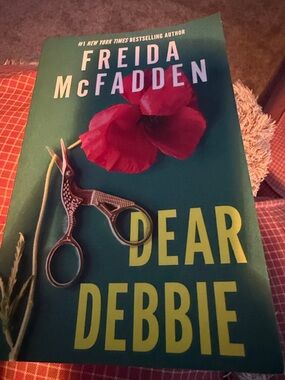 Freida McFadden "Dear Debbie" Paperback Book - Teal Cover with Red Flower